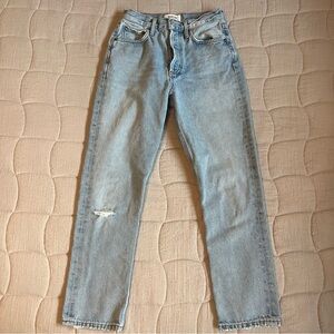 Agolde Light Blue Straight Leg Jeans